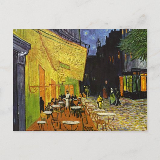 Café Terrace on Night Van Gogh Postcard Postkarte (Vorderseite)