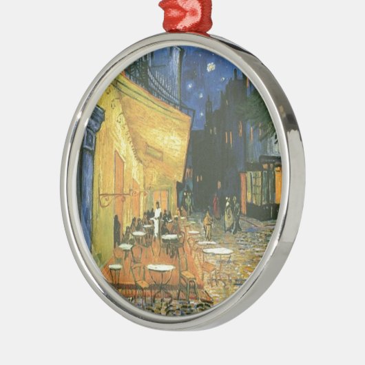 Cafe Terrace - Vincent van Gogh Silbernes Ornament (Links)