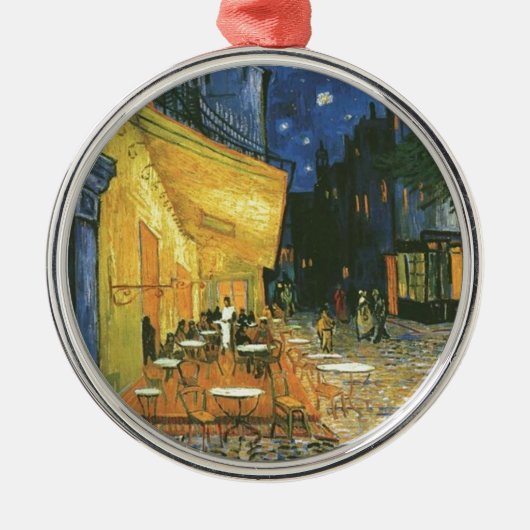 Cafe Terrace - Vincent van Gogh Silbernes Ornament (Vorne)