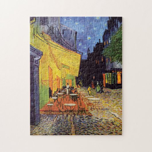 Café Terrasse am Abend bei Vincent Van Gogh Puzzle (Vertikal)