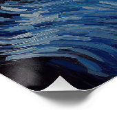 Café Terrasse am Abend - Border Collie Dog 001 - Q Poster (Ecke)