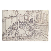 Café Terrasse am Abend, Kunstskizze, Van Gogh Kissenbezug (Rückseite-Links)
