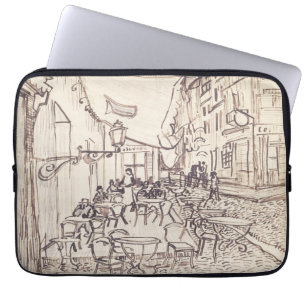Café Terrasse am Abend, Kunstskizze, Van Gogh Laptopschutzhülle