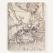Café Terrasse am Abend, Kunstskizze, Van Gogh Notizblock (Vorderseite)