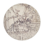 Café Terrasse am Abend, Kunstskizze, Van Gogh Schneidebrett (Vorderseite)