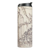 Café Terrasse am Abend, Kunstskizze, Van Gogh Thermosbecher (Nach links gedreht)