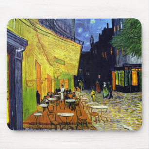 Café Terrasse am Abend Mousepad