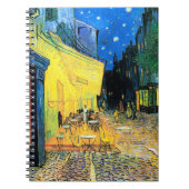 Café Terrasse am Abend Vincent Van Gogh Spirale Notizblock (Vorderseite)