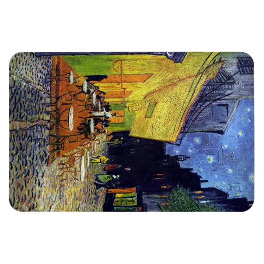 Cafe Terrasse am Abend von Vincent van Gogh 1888 Magnet (Horizontal)