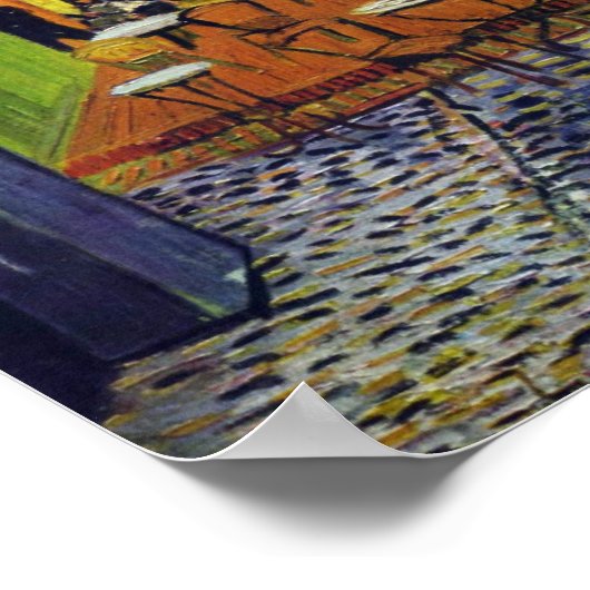 Cafe Terrasse am Abend von Vincent van Gogh 1888 Poster (Ecke)