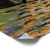 Café Terrasse bei Nacht Poster (Ecke)