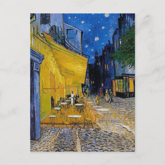 Café-Terrasse bei Nacht Vincent van Gogh Kunstwerk Feiertagspostkarte