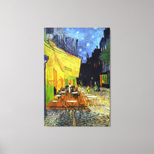 Café-Terrasse bei Nacht von Van Gogh Fine Art Leinwanddruck