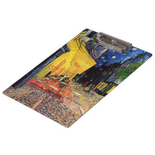 Cafe-Terrasse bei Nacht von Vincent van Gogh Klemmbrett