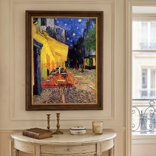 Cafe-Terrasse bei Nacht von Vincent van Gogh Poster