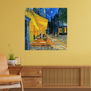 Cafe-Terrasse, Kunstgemälde von Vincent van Gogh Poster