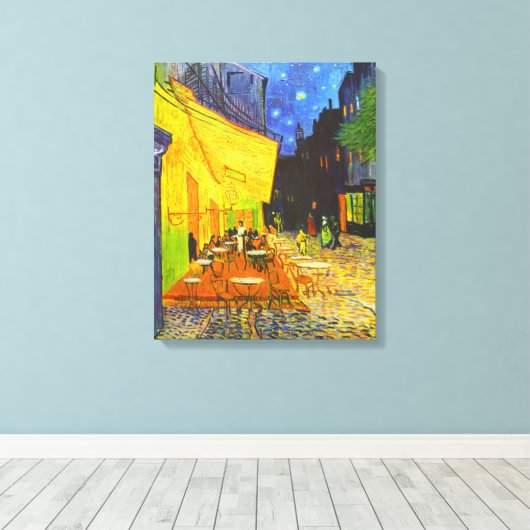 Café Terrasse Leinwanddruck (Insitu (Holzboden))