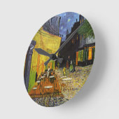 Café-Terrasse nachts Van Gogh Runde Wanduhr (Winkel)