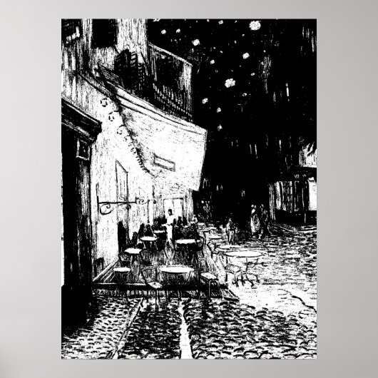 Café Terrasse Poster (Vorne)