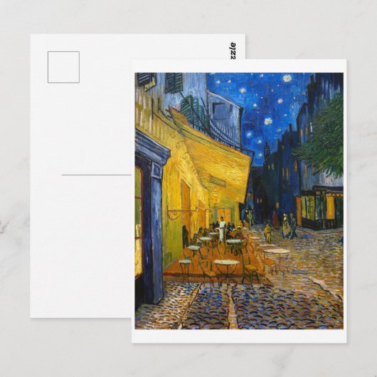 Café Terrasse | Van Gogh | Postkarte (Vorne/Hinten)