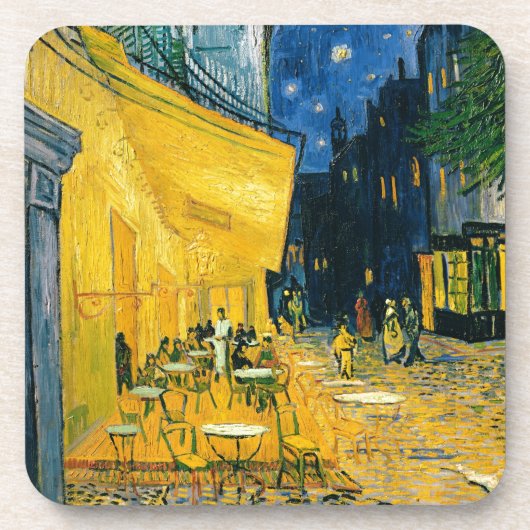 Café-Terrasse Vincent van Goghs |, Place du Forum Getränkeuntersetzer (Vorderseite)