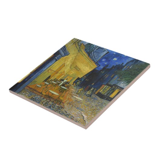 Café Terrasse von Vincent Van Gogh Fliese (Seite)