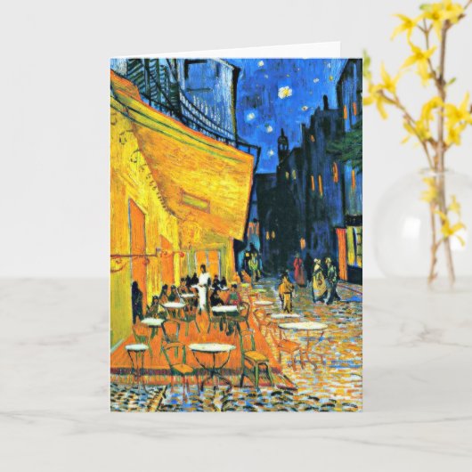 Cafe-Terrasse von Vincent van Gogh, Karte (Gelbe Blume)