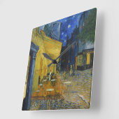 Café Terrasse von Vincent Van Gogh Quadratische Wanduhr (Winkel)