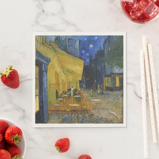 Café Terrasse von Vincent Van Gogh Serviette (Beispiel)
