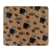 Café Themed Coffee Kitchen Cutting Board Schneidebrett (Vorderseite)