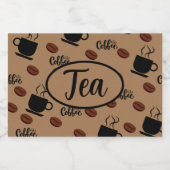 Café Themed Coffee Küche Kanister für Teebehandlun Lebensmitteletikett (Einzelnes Label)