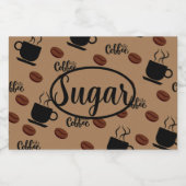 Café Themed Coffee Küche Kanister Zucker Etikett (Einzelnes Label)