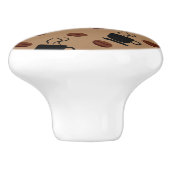 Café Themed Kaffeeküche Kabinettbügel Keramikknauf (Seitenansicht)