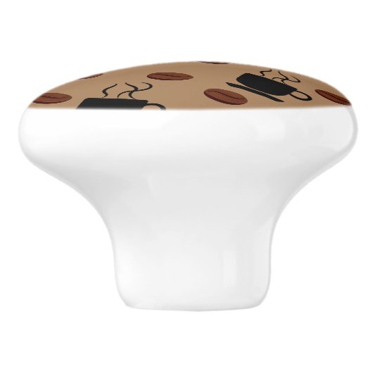 Café Themed Kaffeeküche Kabinettbügel Keramikknauf (Seitenansicht)