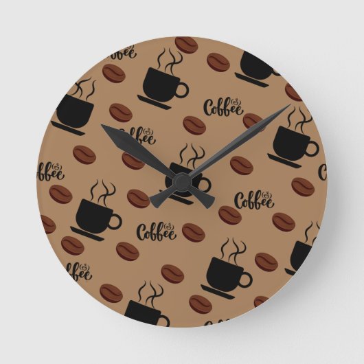 Café Themed Kaffeeküche Wall Uhr (Vorderseite)