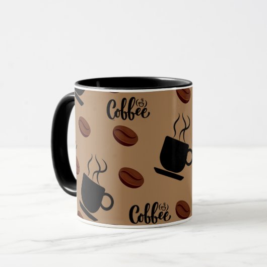 Café Themed Tasse (Vorderseite Links)