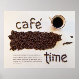 Café Time Puerto Rico Kaffeebohnen Fotografie Poster