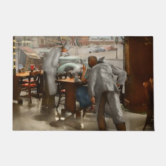 Café - Tisch für 1941 Fußmatte (Vorderseite)