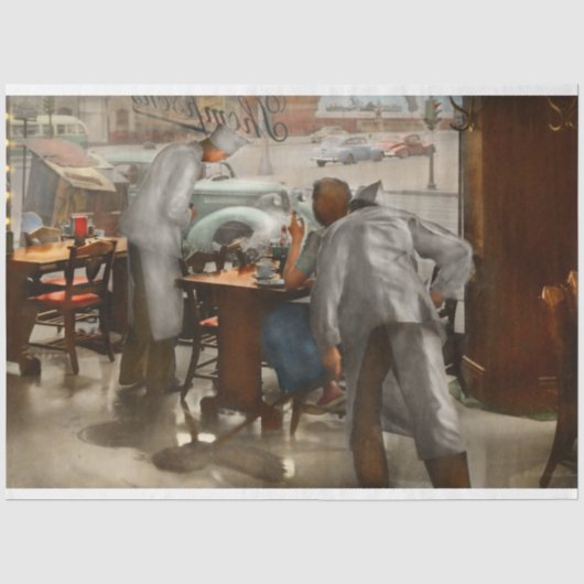 Café - Tisch für 1941 Seidenpapier (Vorderseite)