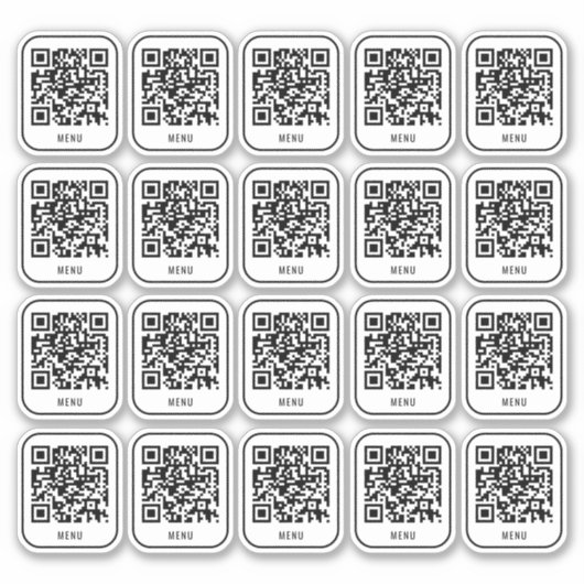 Cafe-Tisch-QR-Code-Aufkleber | Digitales Menü Scan Aufkleber (Vorderseite)