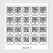 Cafe-Tisch-QR-Code-Aufkleber | Digitales Menü Scan Aufkleber (Blatt)