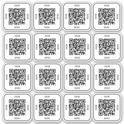 Cafe-Tisch-QR-Code-Aufkleber | Digitales Menü Scan Aufkleber (Vorderseite)
