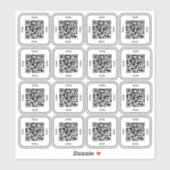 Cafe-Tisch-QR-Code-Aufkleber | Digitales Menü Scan Aufkleber (Blatt)