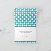 Cafe Turquoise Assorted Polka Dot Danke Karte (Innenseite)