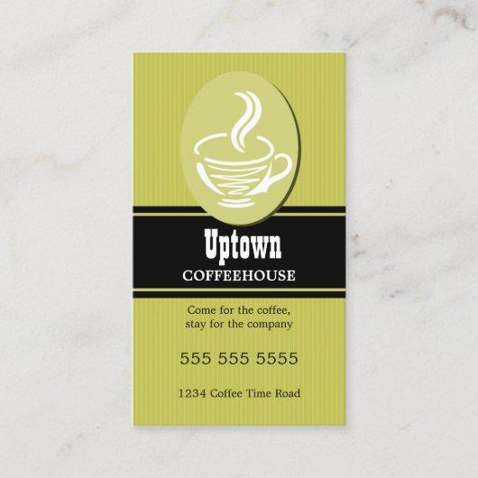 Café und Café Visitenkarte (Vorderseite)