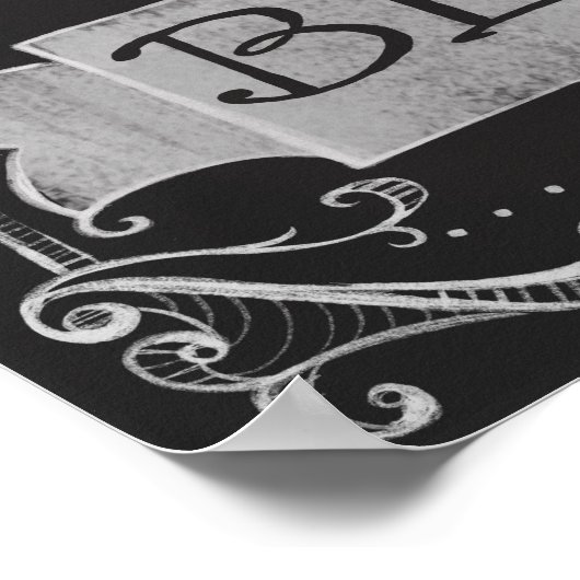 Café und Friendly Chalk Bar Art Poster (Ecke)