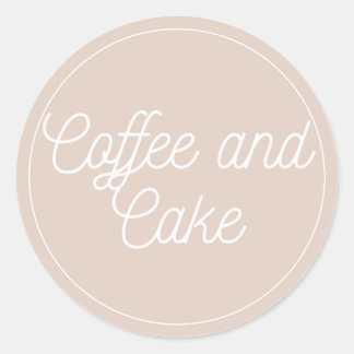 Café- und Kuchenkonditorei-Logo Runder Aufkleber
