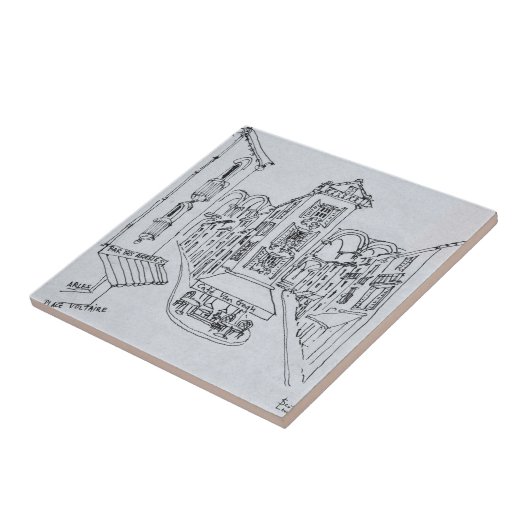 Cafe Van Gogh, Place Voltaire, Arles, Frankreich Fliese (Seite)