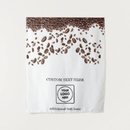 Café-Verkaufs-Popup-Shop-Logo-Branding-Display Wandteppich