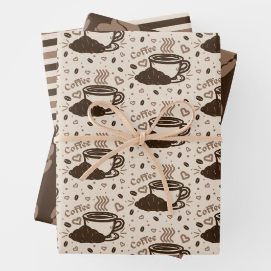 Café Vibe Trio 3 Geschenkpapier Set (Beispiel)